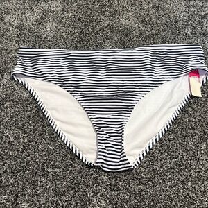 NWT Striped Bikini Bottoms - Navy & White Womans 3x